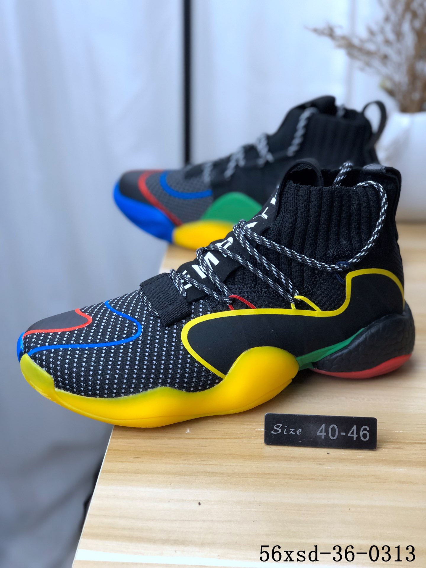 Adidas Crazy BYW LVL 1疯狂天足一代改良爆米花版篮球鞋！56xsd-36-0313