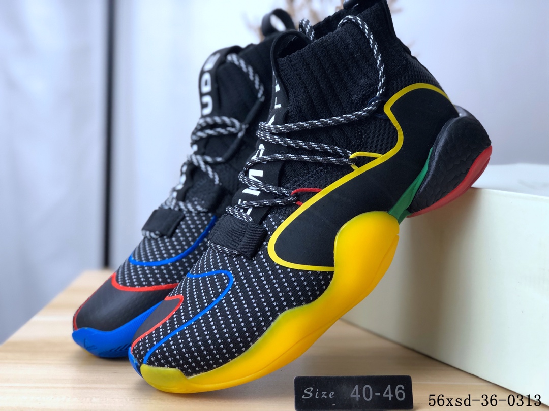 Adidas Crazy BYW LVL 1疯狂天足一代改良爆米花版篮球鞋！56xsd-36-0313