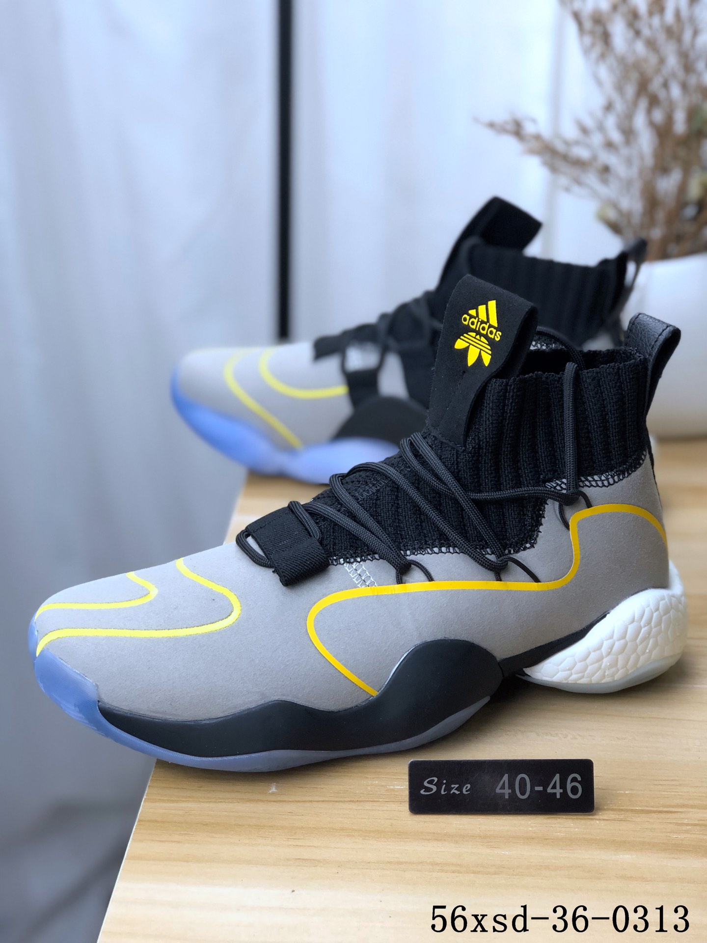 Adidas Crazy BYW LVL 1疯狂天足一代改良爆米花版篮球鞋！56xsd-36-0313