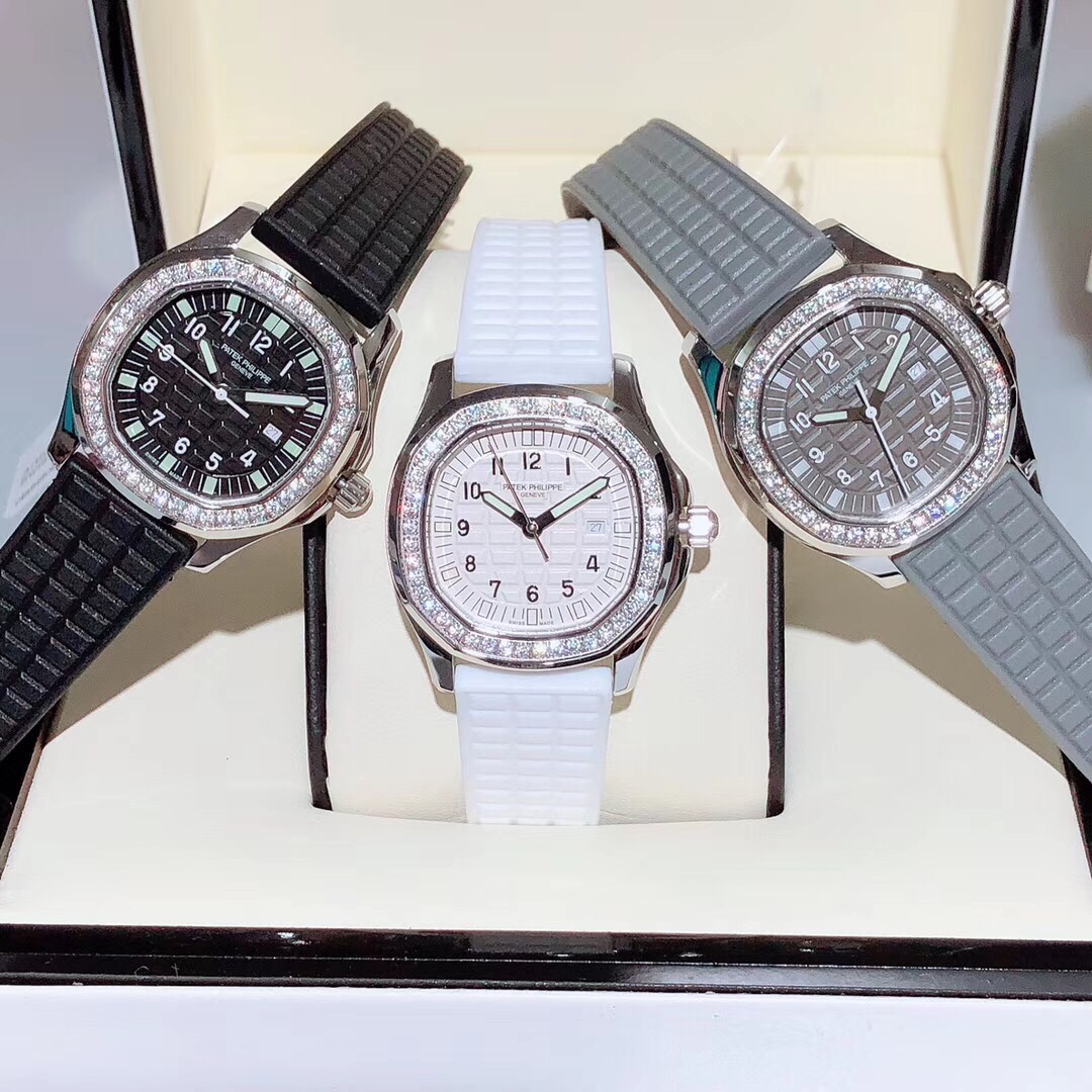 Patek Philippe 百达翡丽-PATEK PHlLlPPE 女表腕 AQUANAUT-5067A系列 既高端又奢华、浮雕表盘、斯华洛水晶镶嵌46颗、蓝宝石水晶玻璃 、带夜光效果、表径：35