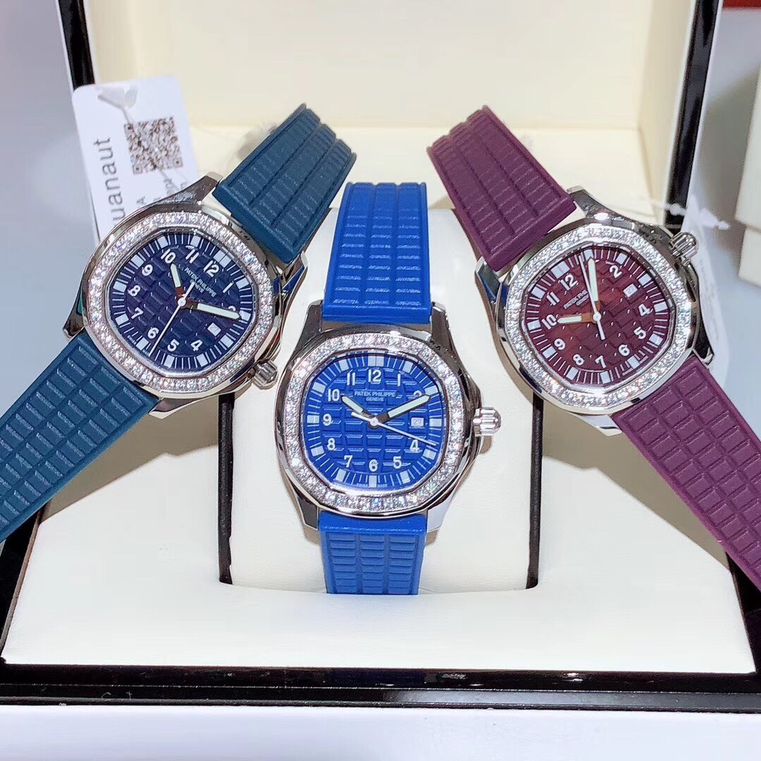 Patek Philippe 百达翡丽-PATEK PHlLlPPE 女表腕 AQUANAUT-5067A系列 既高端又奢华、浮雕表盘、斯华洛水晶镶嵌46颗、蓝宝石水晶玻璃 、带夜光效果、表径：35