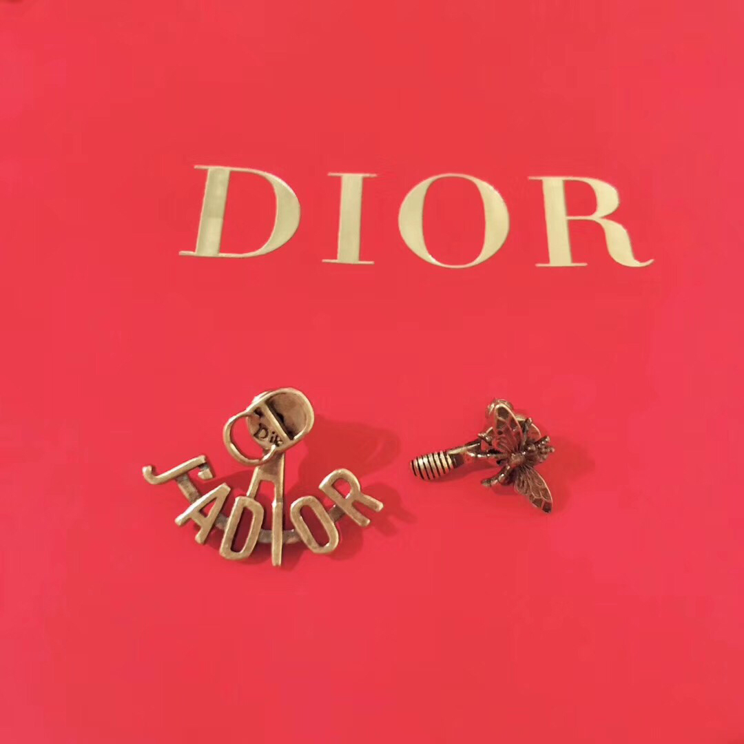 Dior Wholesale
 Jewelry Earring Shop Designer
 Yellow Vintage Gold 925 Silver Brass