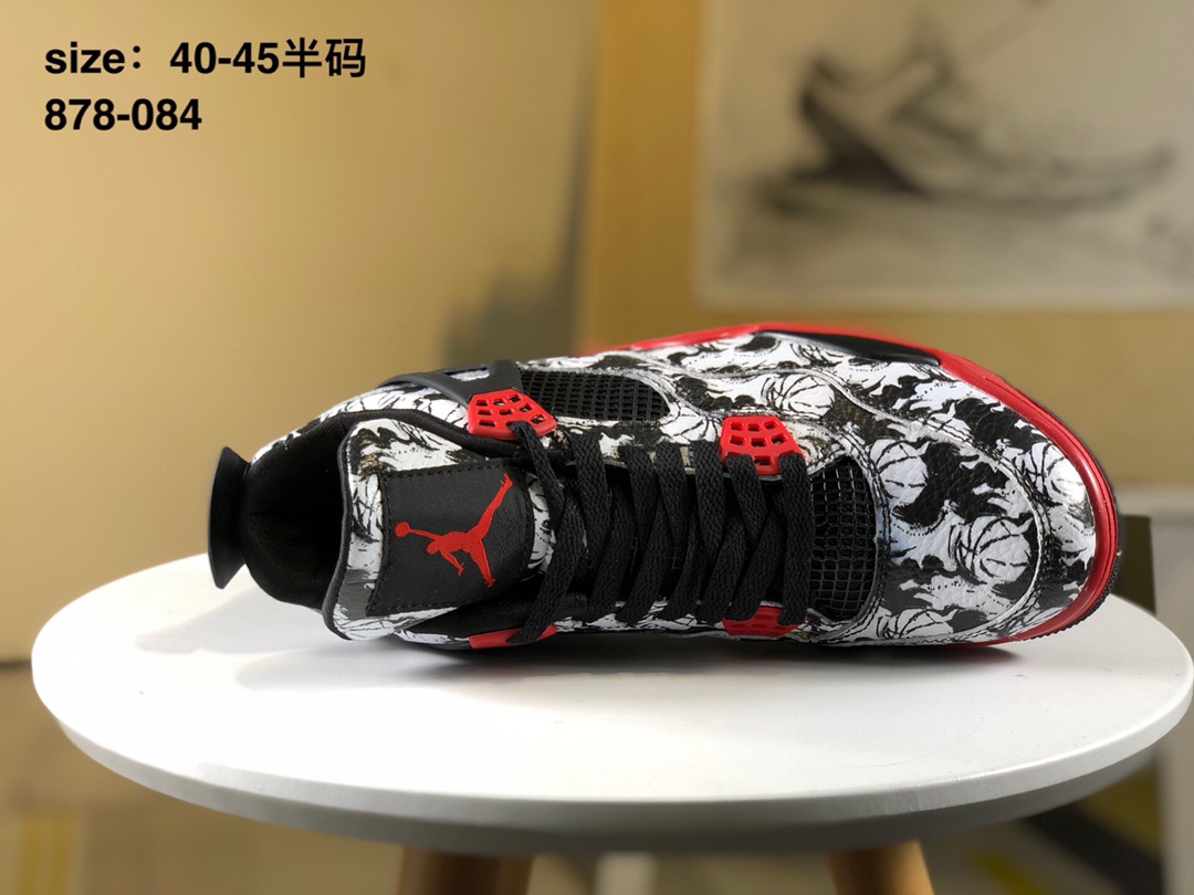 Air Jordan 4 Retro Sngldy AJ4乔4涂鸦 中国水墨画 篮球鞋 BQ0897-006  尺码：40.5 41 42 42.5 43 44 44.5 45 45.5 46 47.5 # 独家含45.5 区分市面各种嘴炮纯原