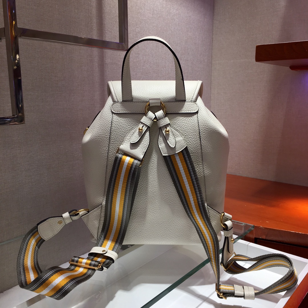 PRADA普拉达进口鹿皮纹牛皮双肩背包1BZ035