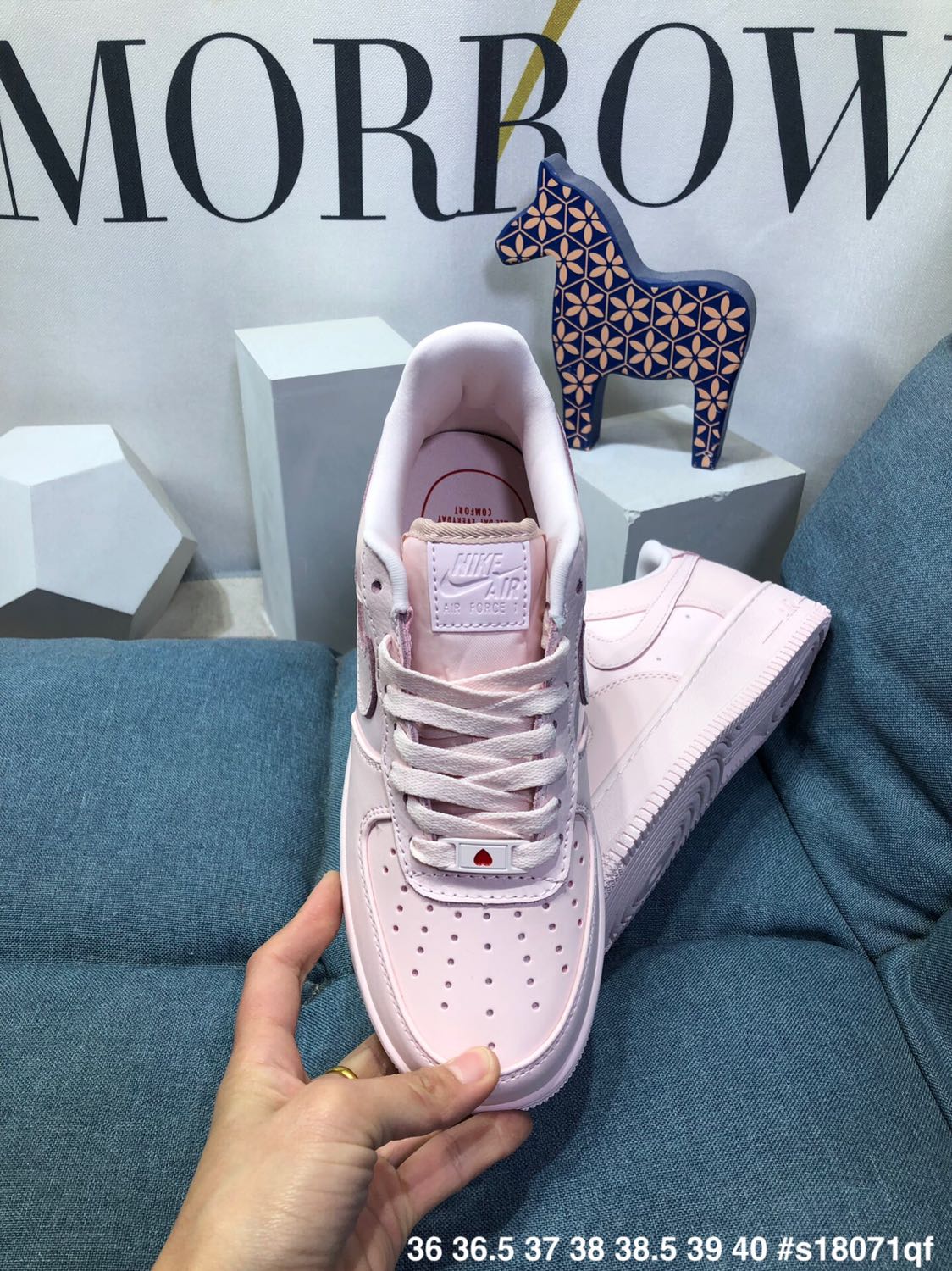 Nike AF1空军一号 淡粉色/板鞋休闲鞋，特价 Size36 36.5 37.5 38 38.5 39 40 s18071qf