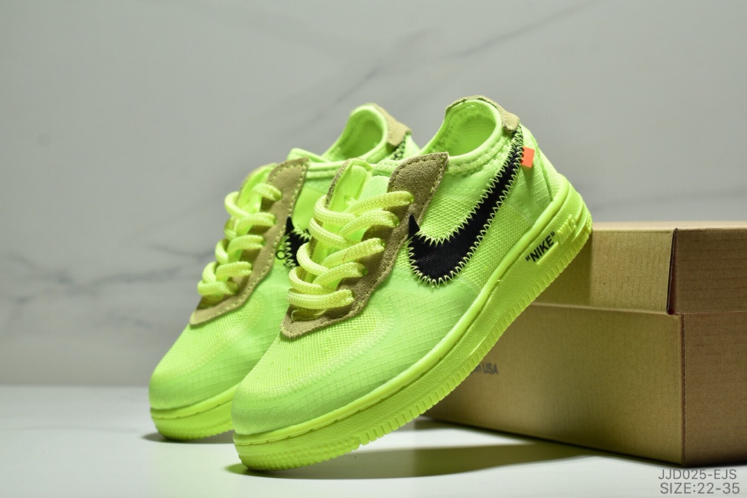 Nike Air Force 1 x Off-White2.0空军 联名童鞋 时尚运动 休闲萌娃 童鞋 22-35ID:JJD025-EJS