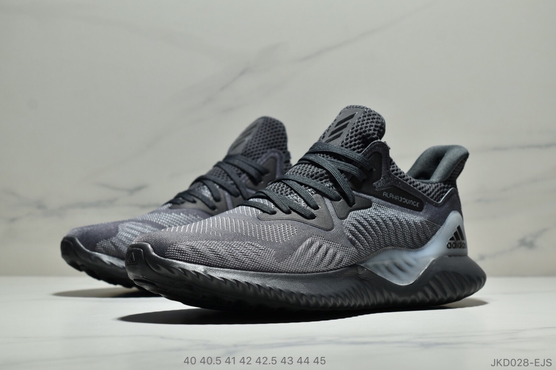 Adidas Alphabounce Beyond 3.0 阿尔法透气缓震跑步鞋！贾卡面 抗磨运动性能提升极致 尺码：40 40.5 41 42 42.5 43 44 45ID:JKD028-EDR