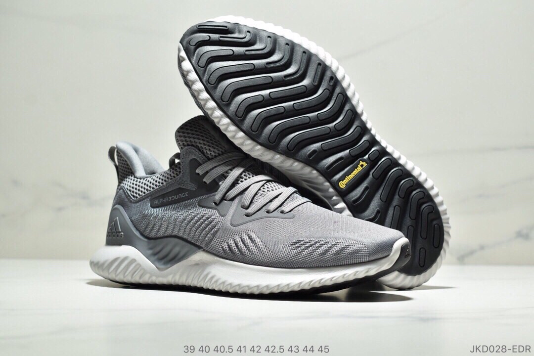 Adidas Alphabounce Beyond 3.0 阿尔法透气缓震跑步鞋！贾卡面 抗磨运动性能提升极致 尺码：40 40.5 41 42 42.5 43 44 45ID:JKD028-EDR