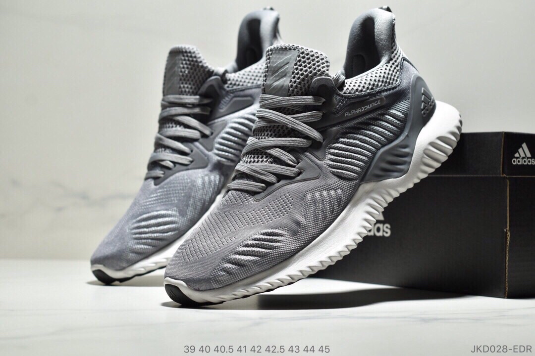 Adidas Alphabounce Beyond 3.0 阿尔法透气缓震跑步鞋！贾卡面 抗磨运动性能提升极致 尺码：40 40.5 41 42 42.5 43 44 45ID:JKD028-EDR