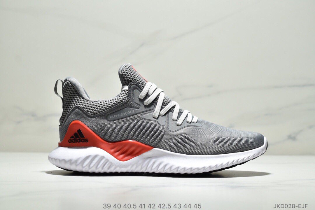 Adidas Alphabounce Beyond 3.0 阿尔法透气缓震跑步鞋！贾卡面 抗磨运动性能提升极致 尺码：40 40.5 41 42 42.5 43 44 45ID:JKD028-EDR