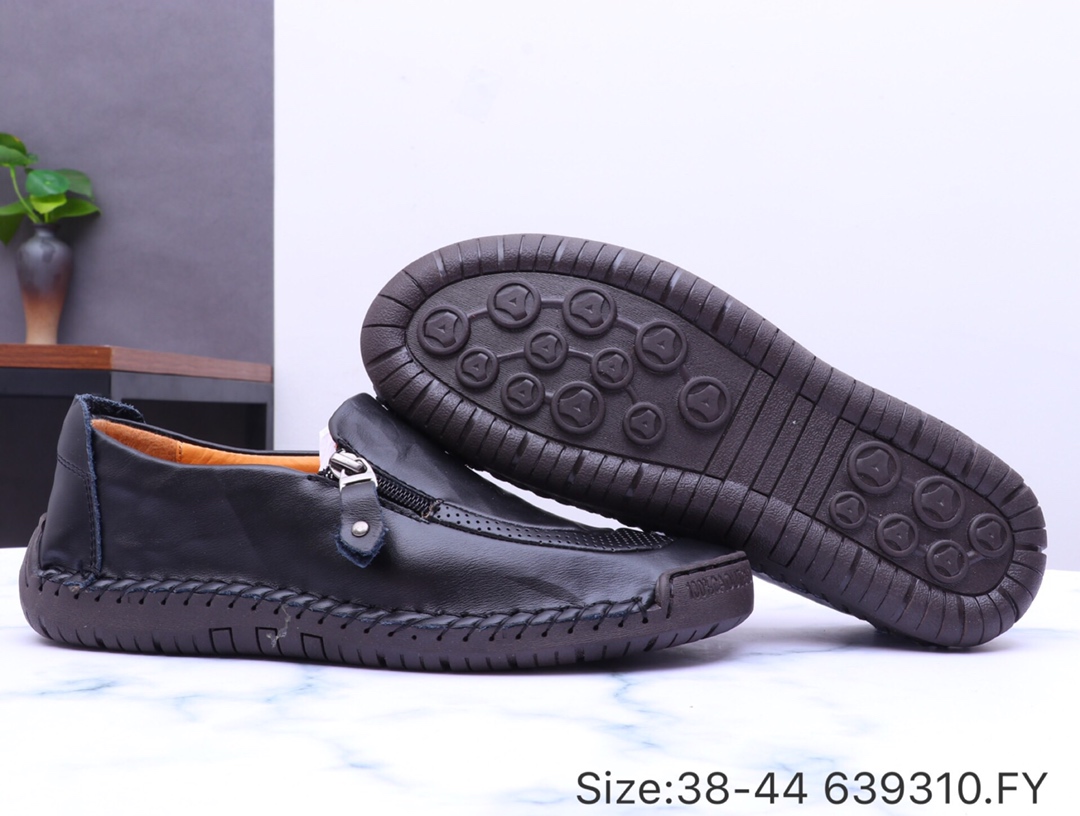 130【爱步 豆豆鞋】ECCO 爱步春季新款 韩版时尚 百搭随性 头层牛皮 豆豆休闲皮鞋