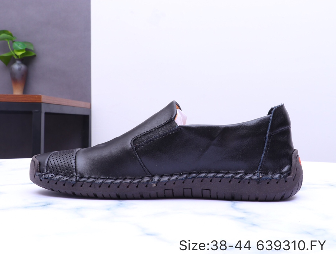 130【爱步 豆豆鞋】ECCO 爱步春季新款 韩版时尚 百搭随性 头层牛皮 豆豆休闲皮鞋