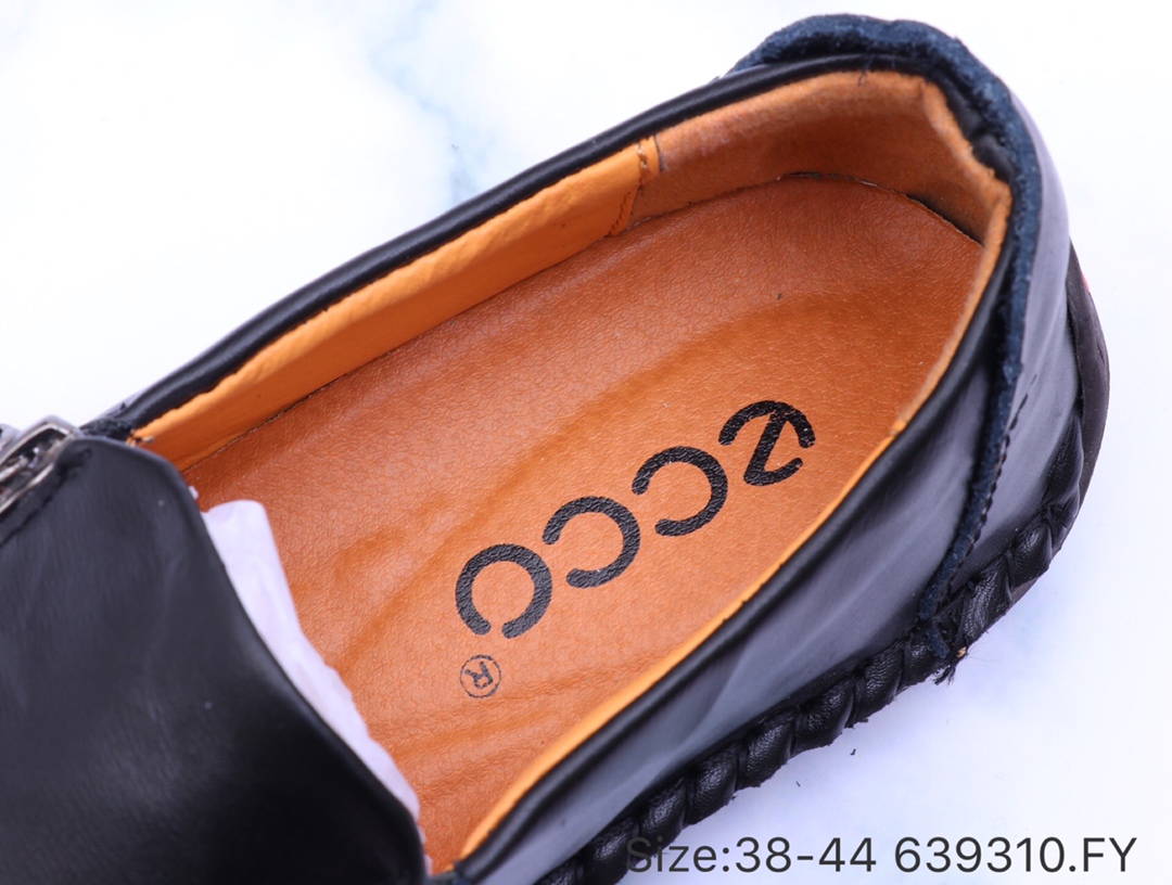 130【爱步 豆豆鞋】ECCO 爱步春季新款 韩版时尚 百搭随性 头层牛皮 豆豆休闲皮鞋