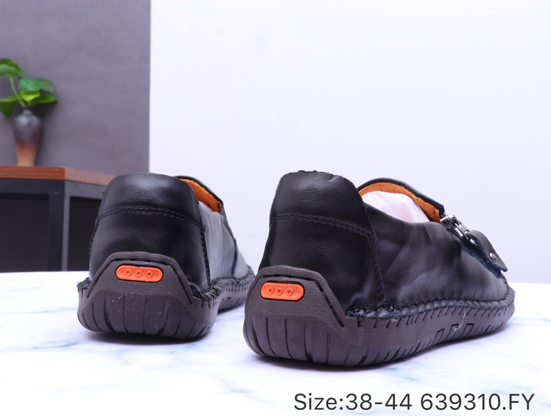 130【爱步 豆豆鞋】ECCO 爱步春季新款 韩版时尚 百搭随性 头层牛皮 豆豆休闲皮鞋