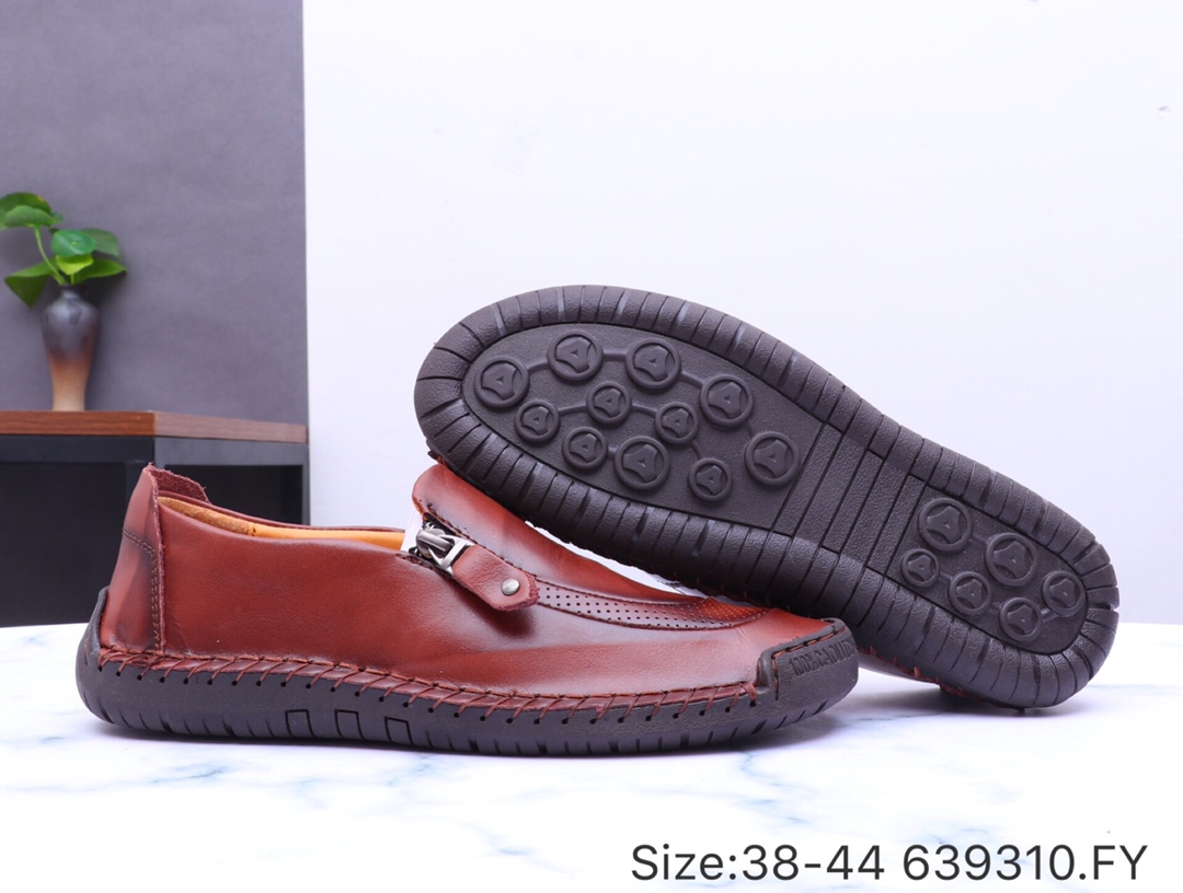 130【爱步 豆豆鞋】ECCO 爱步春季新款 韩版时尚 百搭随性 头层牛皮 豆豆休闲皮鞋