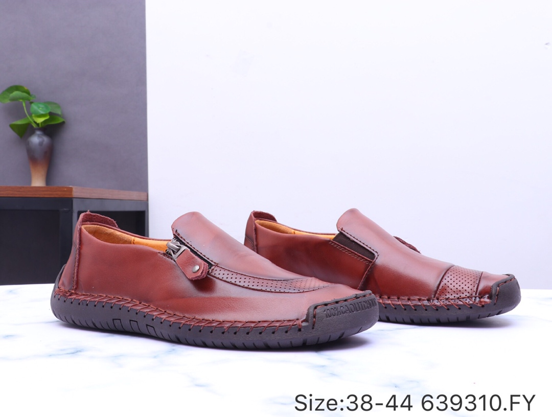 130【爱步 豆豆鞋】ECCO 爱步春季新款 韩版时尚 百搭随性 头层牛皮 豆豆休闲皮鞋