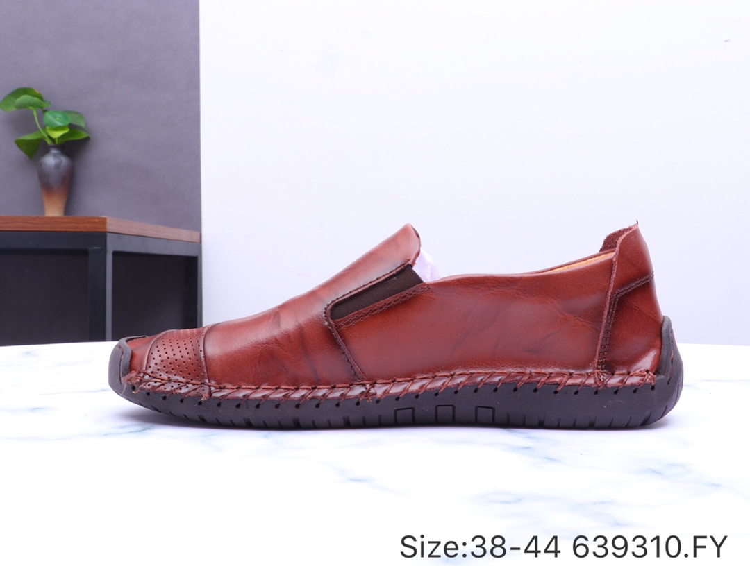 130【爱步 豆豆鞋】ECCO 爱步春季新款 韩版时尚 百搭随性 头层牛皮 豆豆休闲皮鞋