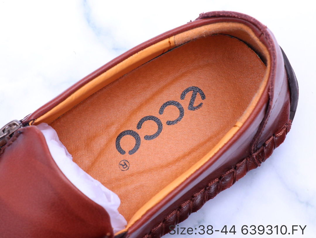 130【爱步 豆豆鞋】ECCO 爱步春季新款 韩版时尚 百搭随性 头层牛皮 豆豆休闲皮鞋