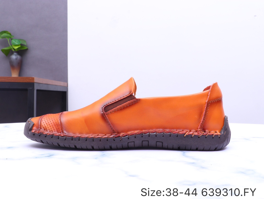 130【爱步 豆豆鞋】ECCO 爱步春季新款 韩版时尚 百搭随性 头层牛皮 豆豆休闲皮鞋