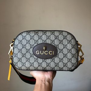 Gucci Ophidia Camera Bags Yellow Cowhide