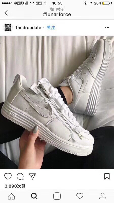 140 35周年别注款 机能拉链鼻祖品牌ACRONYM x Nike Lunar Force 1 机能空军低帮潮流板鞋