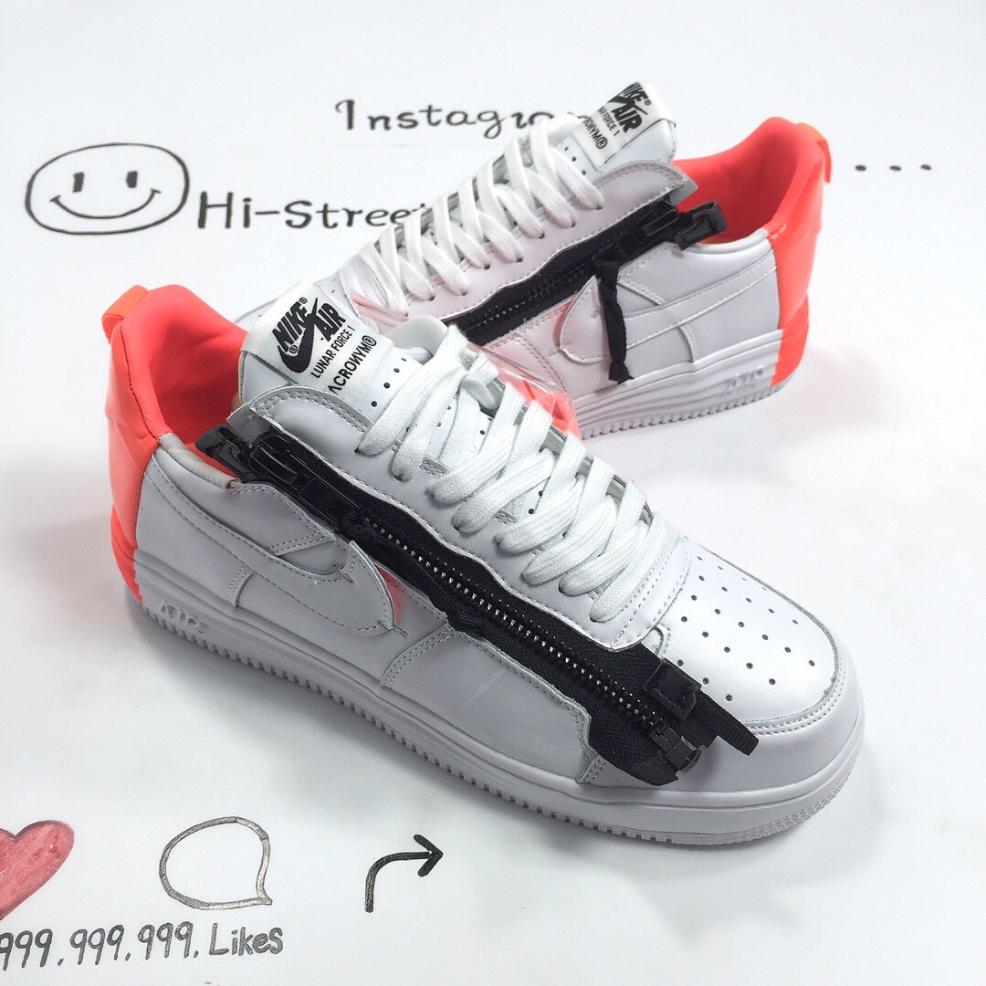 140▲35周年别注款 机能拉链鼻祖品牌ACRONYM x Nike Lunar Force 1 机能空军低帮潮流板鞋