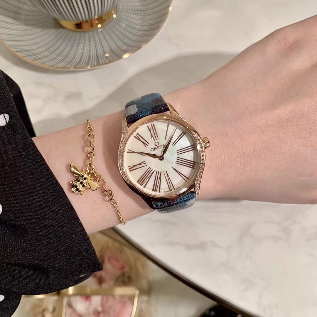 Omega 欧米茄-OMEGA 将华丽与 融合 创造出惊艳巨作 大罗马时代 尺寸36mm 该款腕表备受女性喜爱