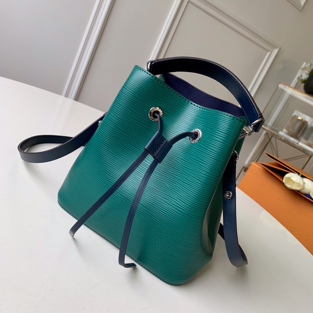 Louis Vuitton LV NeoNoe Handbags Bucket Bags Green Epi Cowhide Mini M53609