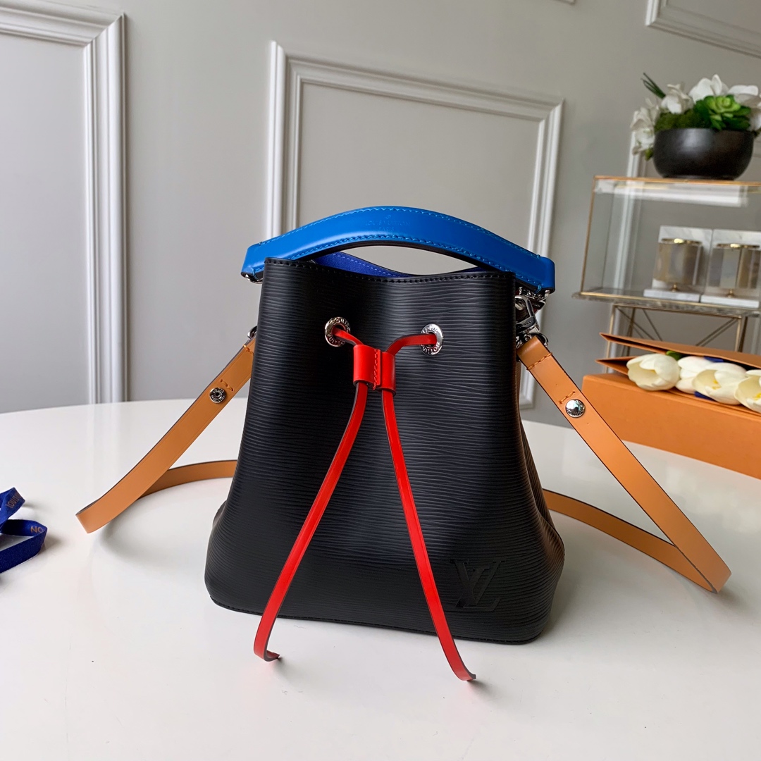 Louis Vuitton LV NeoNoe Handbags Bucket Bags Black Epi Cowhide Mini M53853