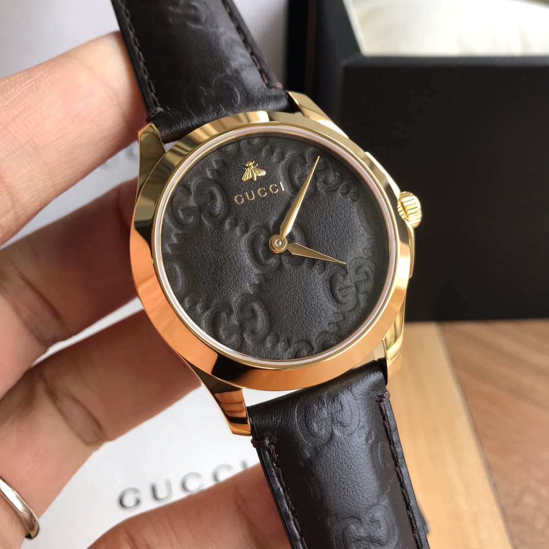 NO:388966,Batch: Original box: 30 Gucci G-TIMELESS Gucci series belt model, summer beauty device, ~38mm watch diameter. Anti-glare sapphire glass, 316 stainless steel case. Gucci representative embossed leather is not only used for the watch strap, but also extends smoothly to the surface. The bee shape and Gucci logo are both set at 12 o'clock, with a unique design.,,gucci,gucci19860909批: 原盒:30 古驰G-TIMELESSGucci系列皮带款,夏日丽器,～38mm表径.防眩目蓝宝石玻璃、316精钢表壳,Gucci代表性的压花皮不仅用于表带,也流畅地延伸到表面上.蜜蜂造型和Gucci标识均设于12点钟位置,设计独特.,,gucci,gucci,Watch