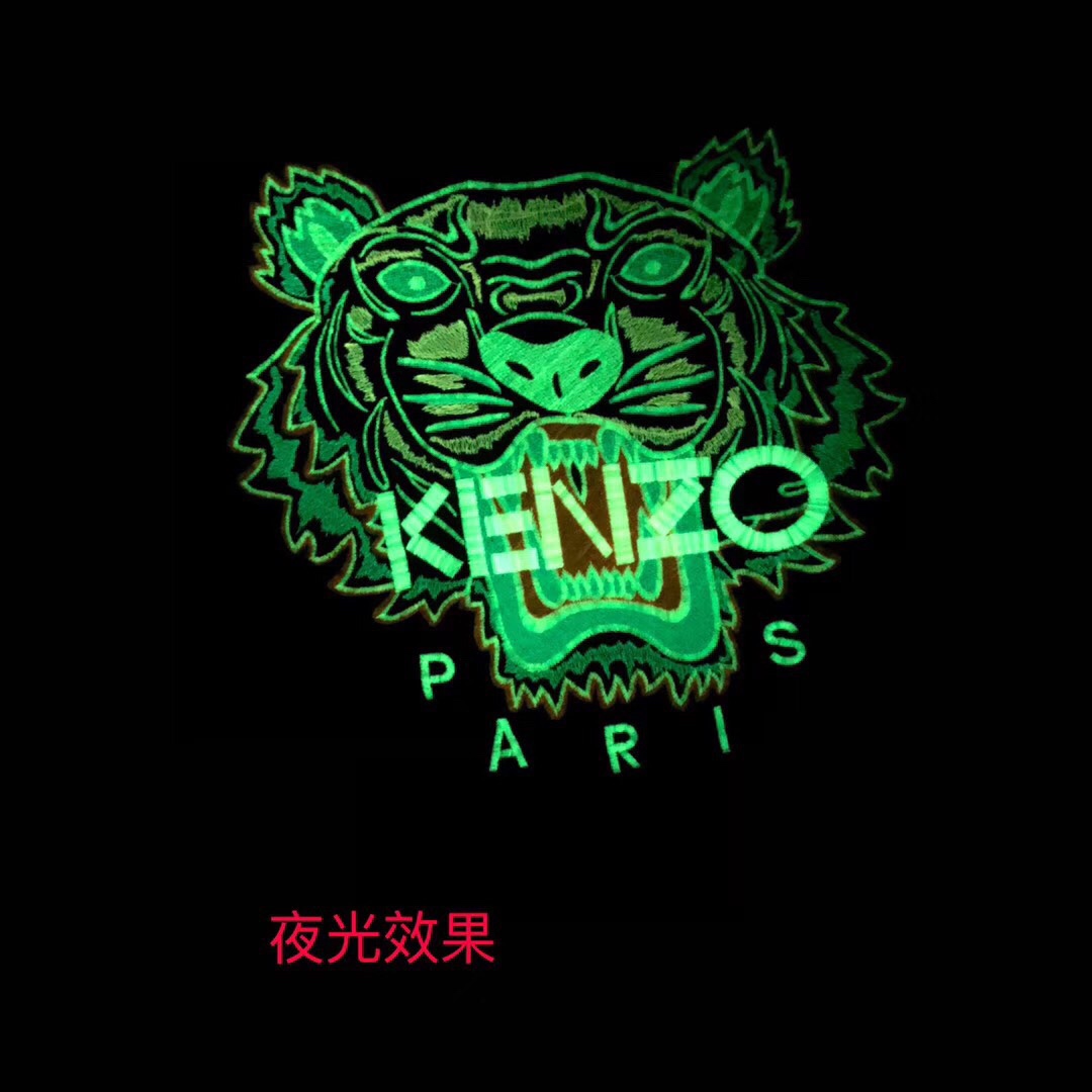 P70 上新！KENZO重磅新款！夜光虎头刺绣 情侣款短袖T恤！