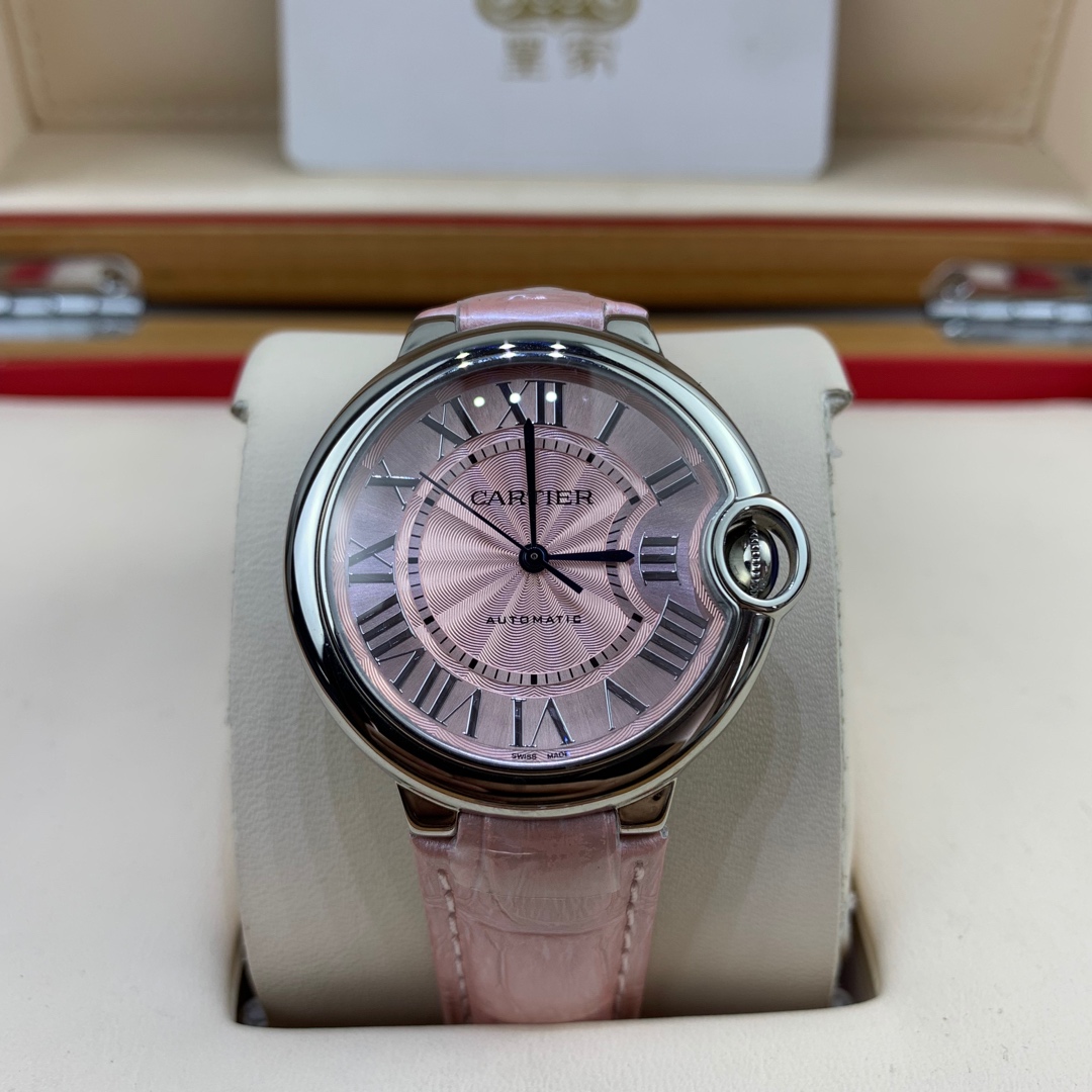 Cartier 皇家 卡地亚蓝气球系列36粉色表盘腕表女款