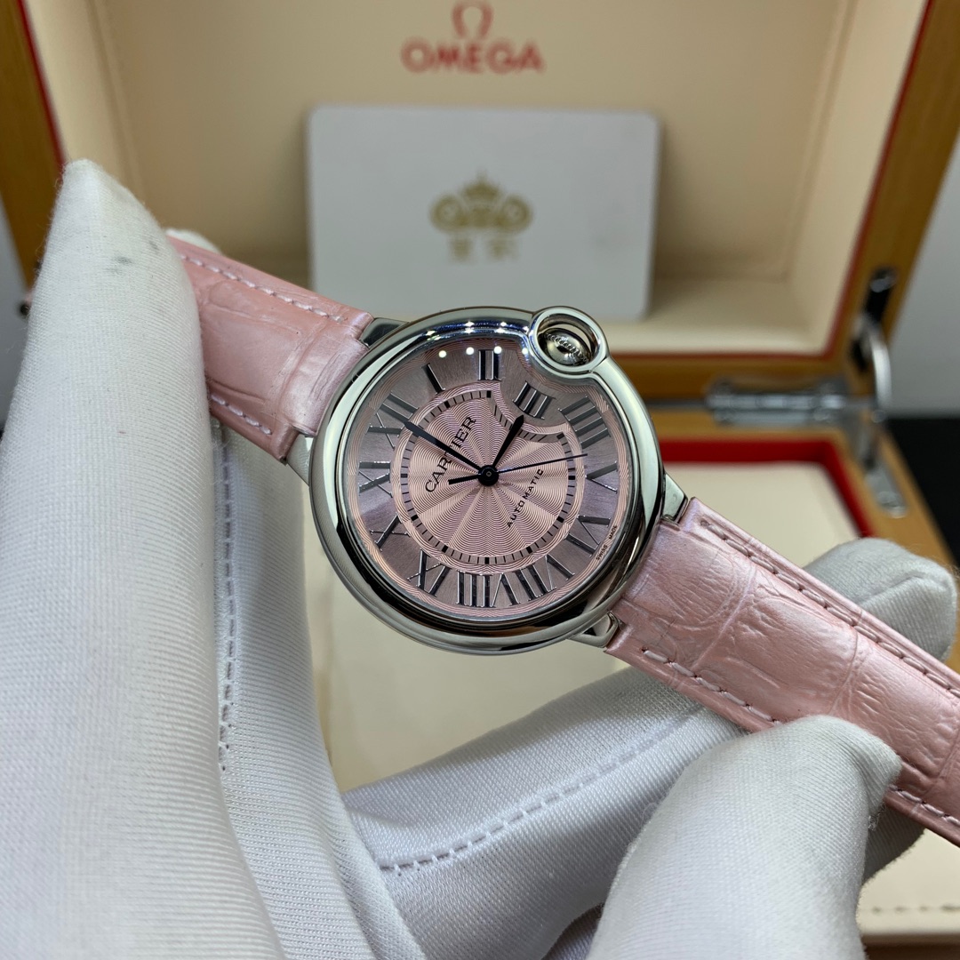 Cartier 皇家 卡地亚蓝气球系列36粉色表盘腕表女款