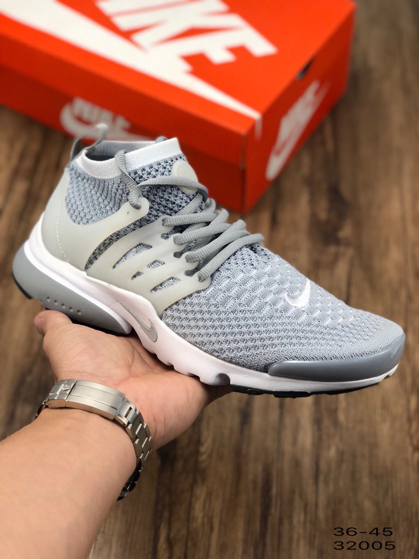 130耐克 Nike Air Presto Flyknit Ultra 耐克王中帮全飞线编织款跑鞋