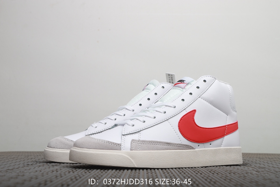 100  耐克Nike Blazer Mid 77 Vntg 高帮开拓者板鞋 男女同款！号码:36-45