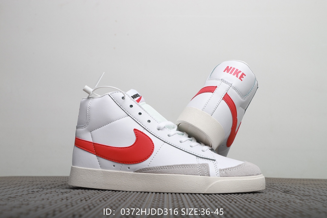 100  耐克Nike Blazer Mid 77 Vntg 高帮开拓者板鞋 男女同款！号码:36-45