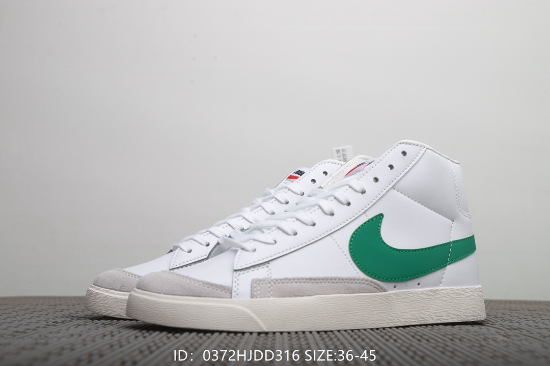100  耐克Nike Blazer Mid 77 Vntg 高帮开拓者板鞋 男女同款！号码：36-45