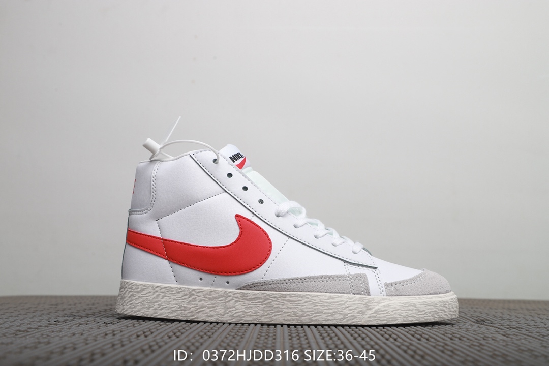 100   集图！耐克Nike Blazer Mid 77 Vntg 高帮开拓者板鞋 男女同款！号码：36-45