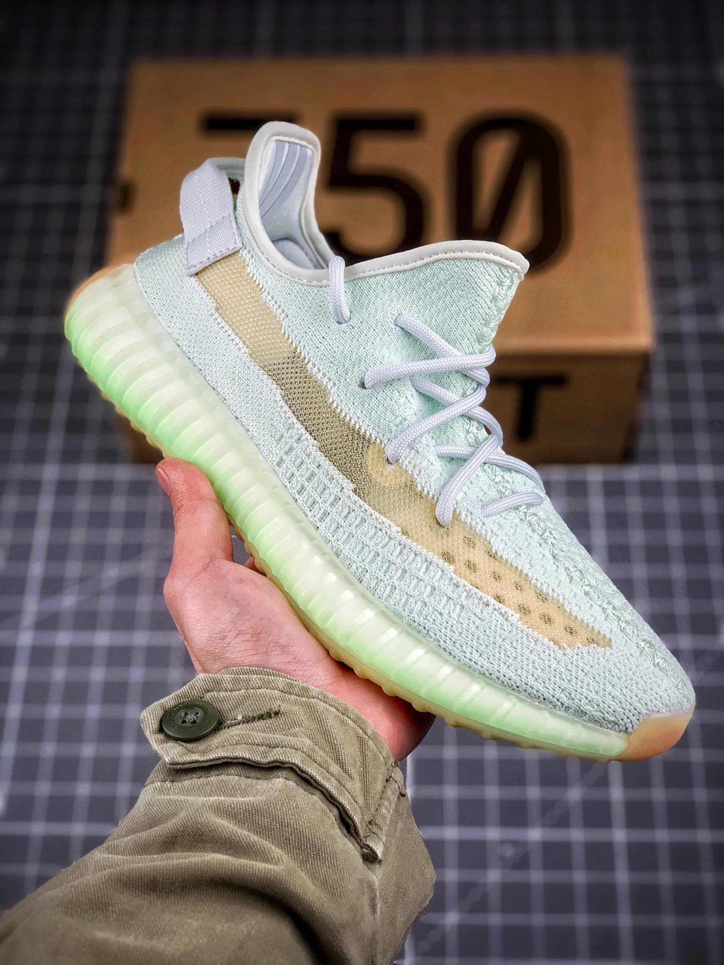 First Look on feet of Adidas Yeezy Boost 350 V2 Hyperspace