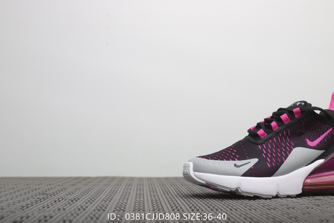 110 耐克Nike Air Max 270 Flyknit 女款 魅夜紫 后置半掌大气垫 缓震跑步鞋！<br />号码：36-40