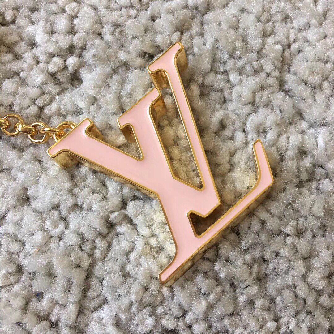 Fleur de Monogram Blue Keychain on hand