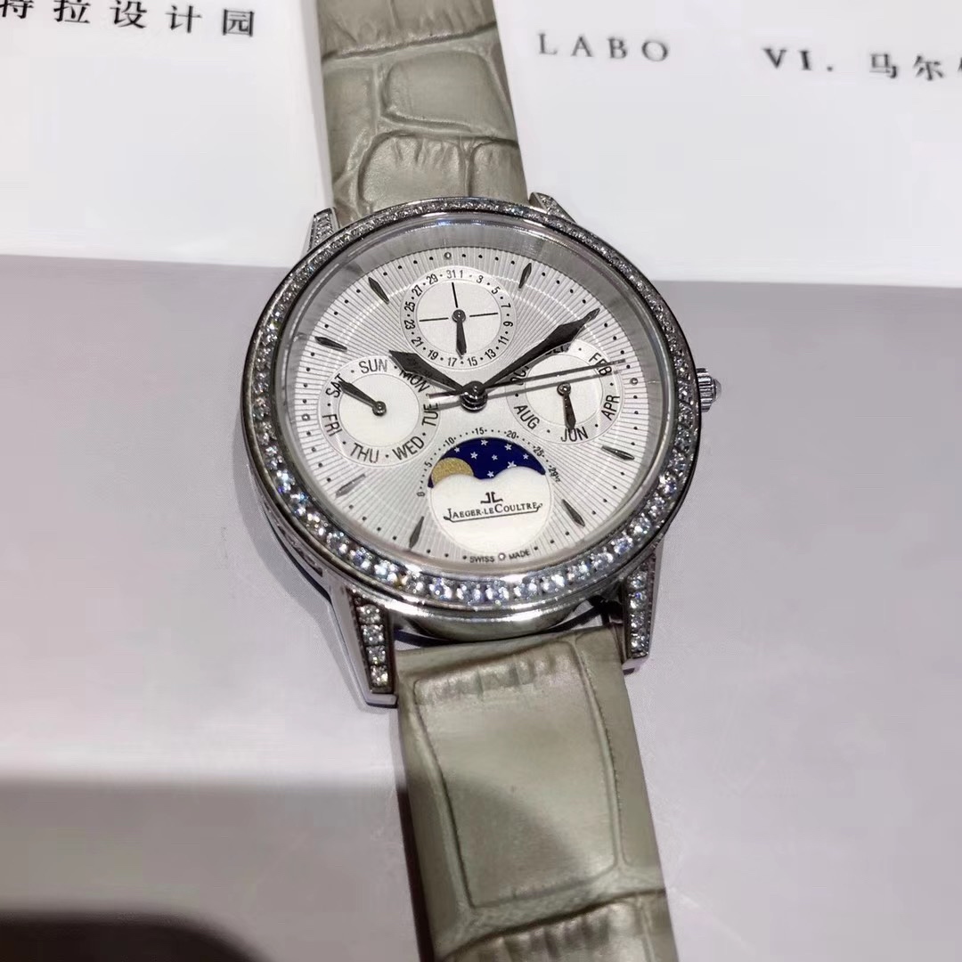 Cartier 积家约会月相复杂女款配奶奶灰表带