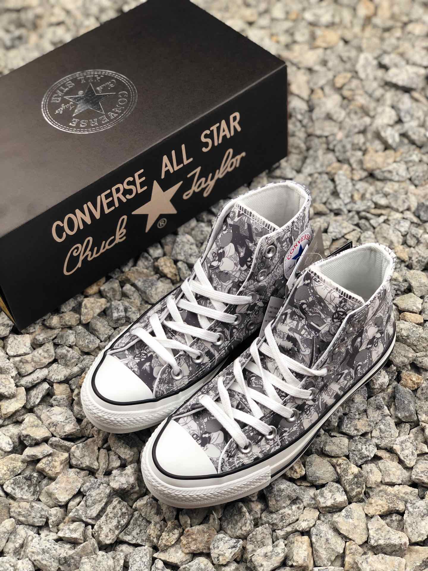 100正确硫化版本   匡威100周年限定 One Piece x Converse All Star 100 HI高帮硫化帆布板鞋“海贼王动漫彩色”