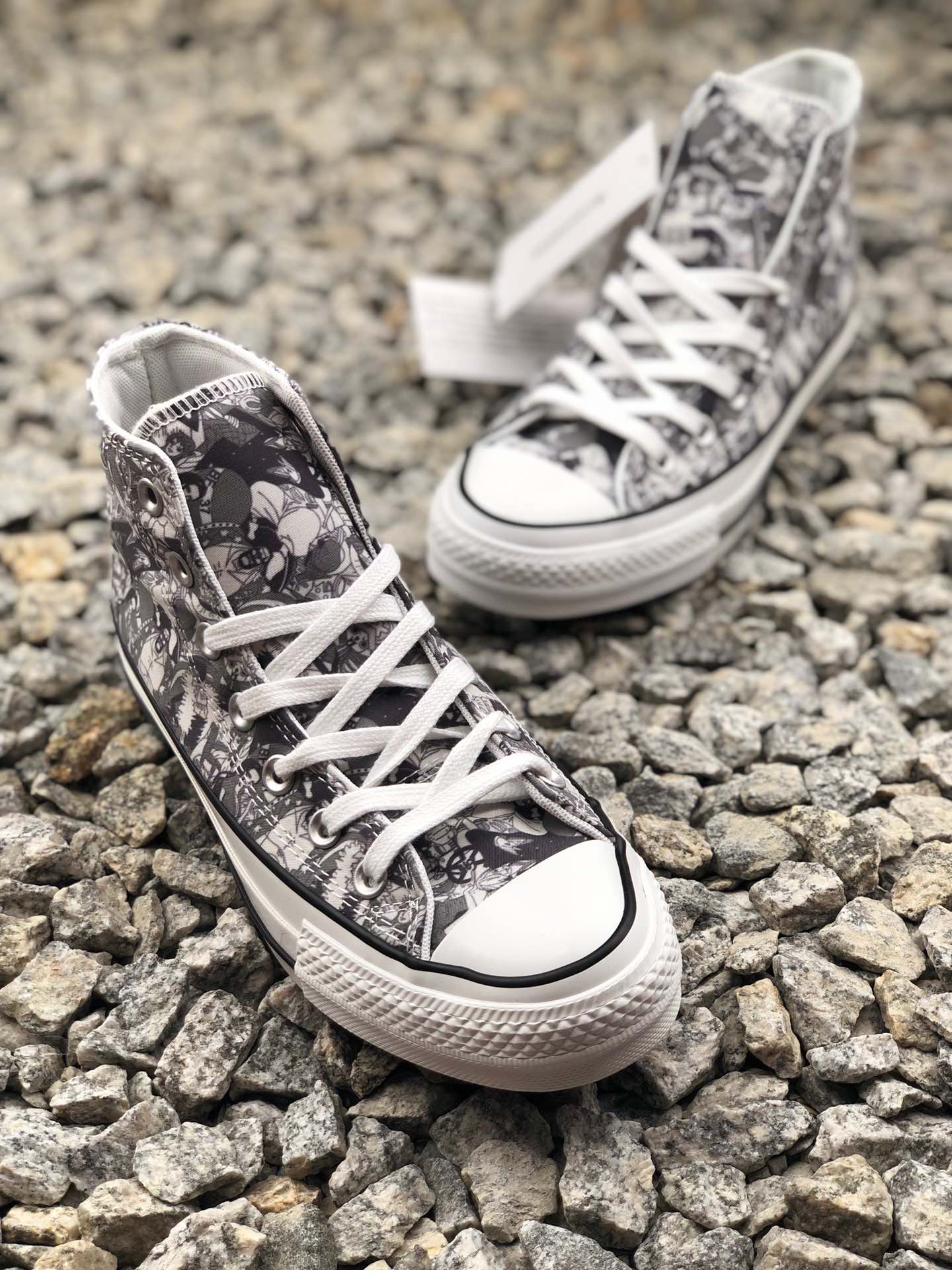 100正确硫化版本   匡威100周年限定 One Piece x Converse All Star 100 HI高帮硫化帆布板鞋“海贼王动漫彩色”