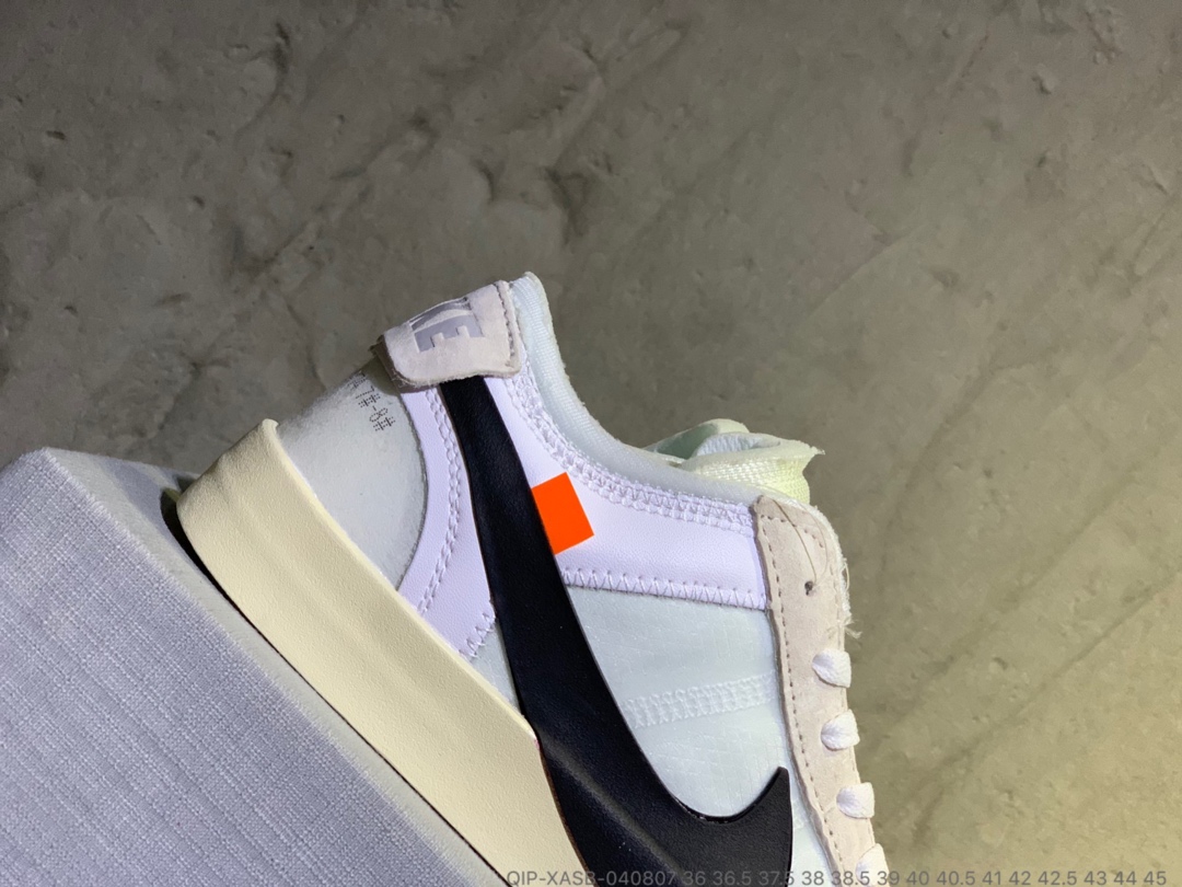 190<br />公司货  OFF-White x Nike Balzer Mid 开拓者低帮联名板鞋 QIP-XASB-040807 <br />尺码：36 36.5 37.5 38 38.5 39 40 40.5 41 42 42.5 43 44 45