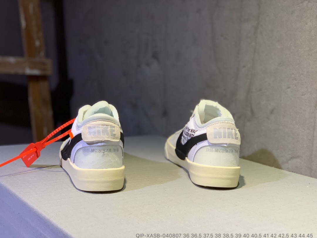 190<br />公司货  OFF-White x Nike Balzer Mid 开拓者低帮联名板鞋 QIP-XASB-040807 <br />尺码：36 36.5 37.5 38 38.5 39 40 40.5 41 42 42.5 43 44 45