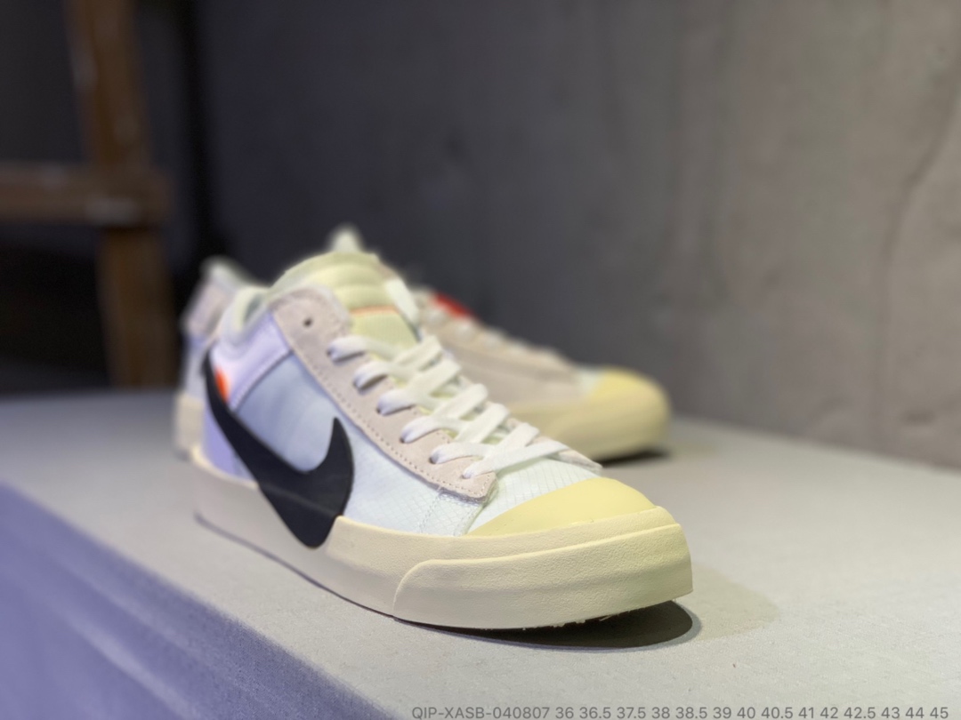 190<br />公司货  OFF-White x Nike Balzer Mid 开拓者低帮联名板鞋 QIP-XASB-040807 <br />尺码：36 36.5 37.5 38 38.5 39 40 40.5 41 42 42.5 43 44 45