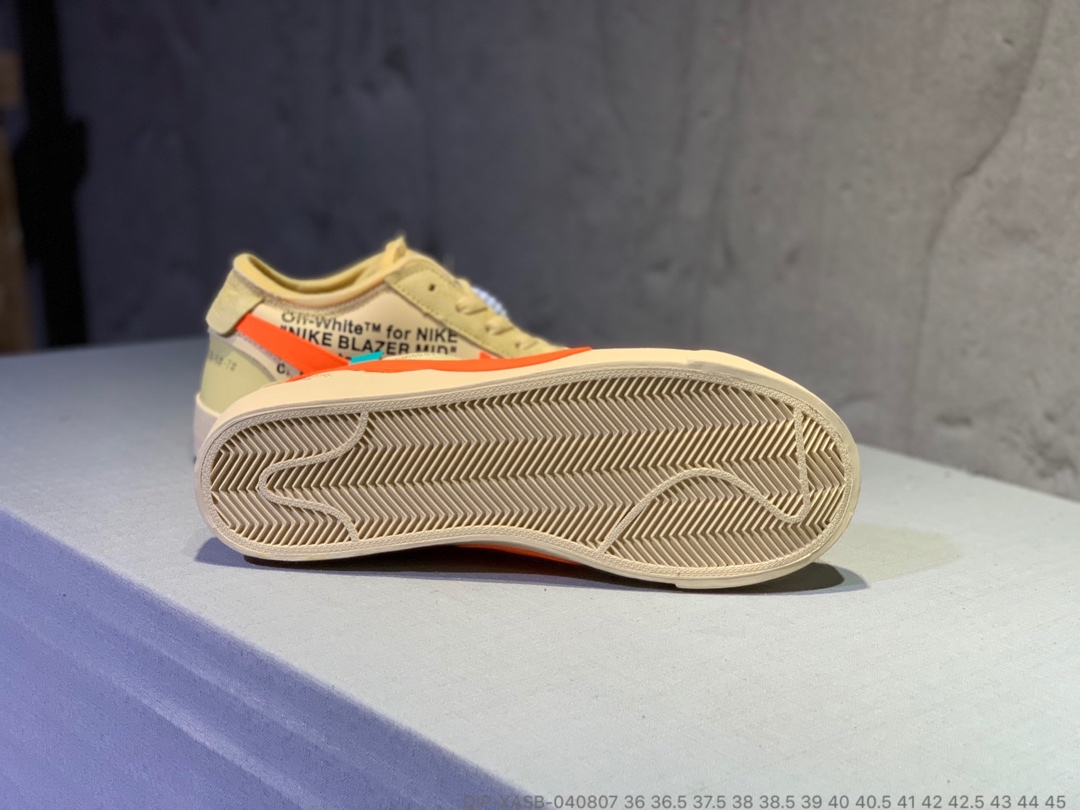 190<br />公司货  OFF-White x Nike Balzer Mid 开拓者低帮联名板鞋 QIP-XASB-040807 <br />尺码：36 36.5 37.5 38 38.5 39 40 40.5 41 42 42.5 43 44 45