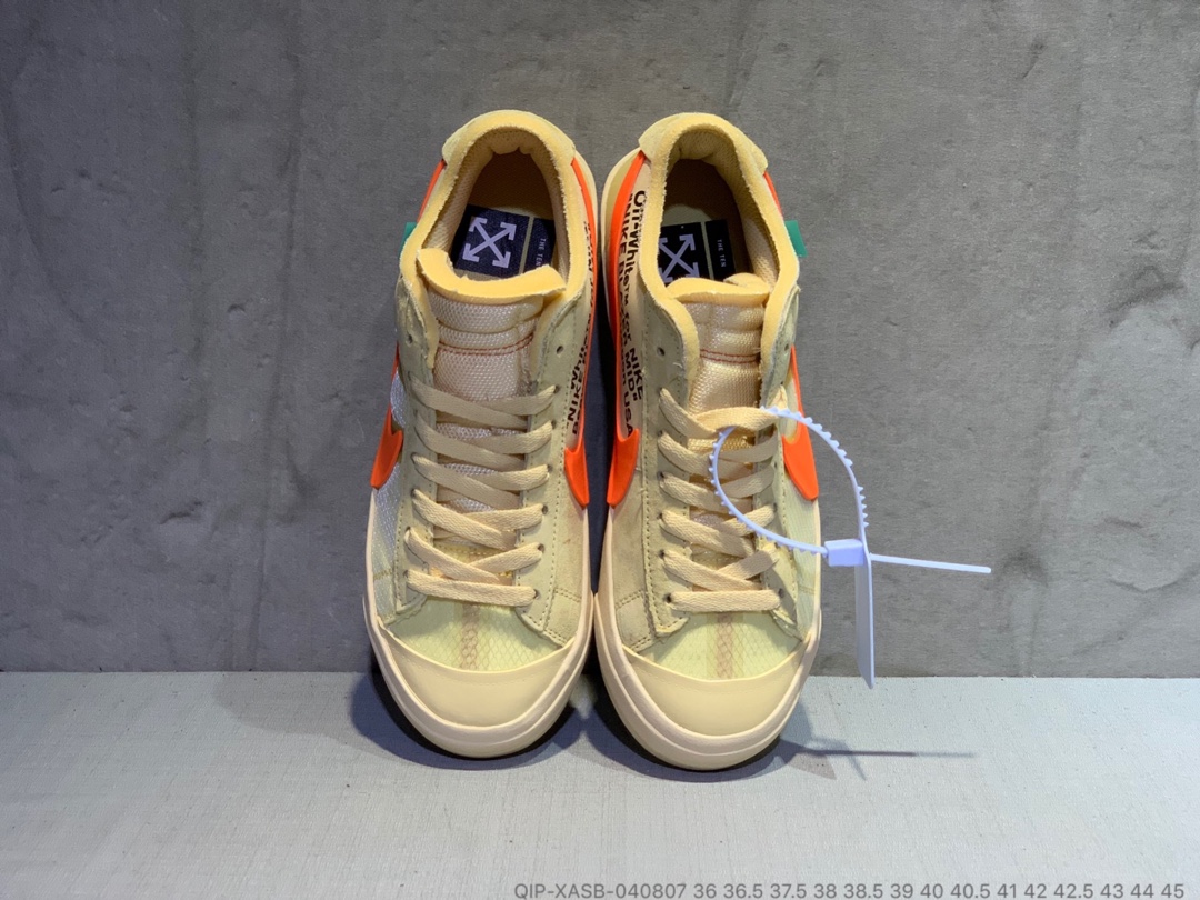 190<br />公司货  OFF-White x Nike Balzer Mid 开拓者低帮联名板鞋 QIP-XASB-040807 <br />尺码：36 36.5 37.5 38 38.5 39 40 40.5 41 42 42.5 43 44 45