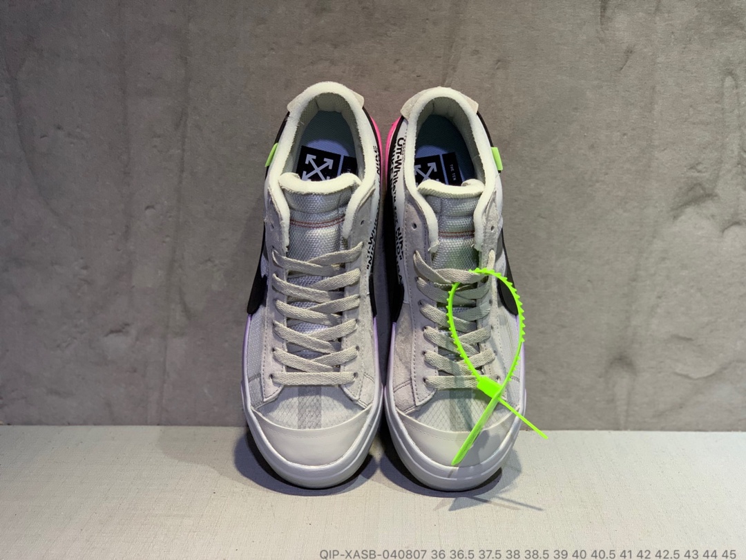190<br />公司货  OFF-White x Nike Balzer Mid 开拓者低帮联名板鞋 QIP-XASB-040807 <br />尺码：36 36.5 37.5 38 38.5 39 40 40.5 41 42 42.5 43 44 45